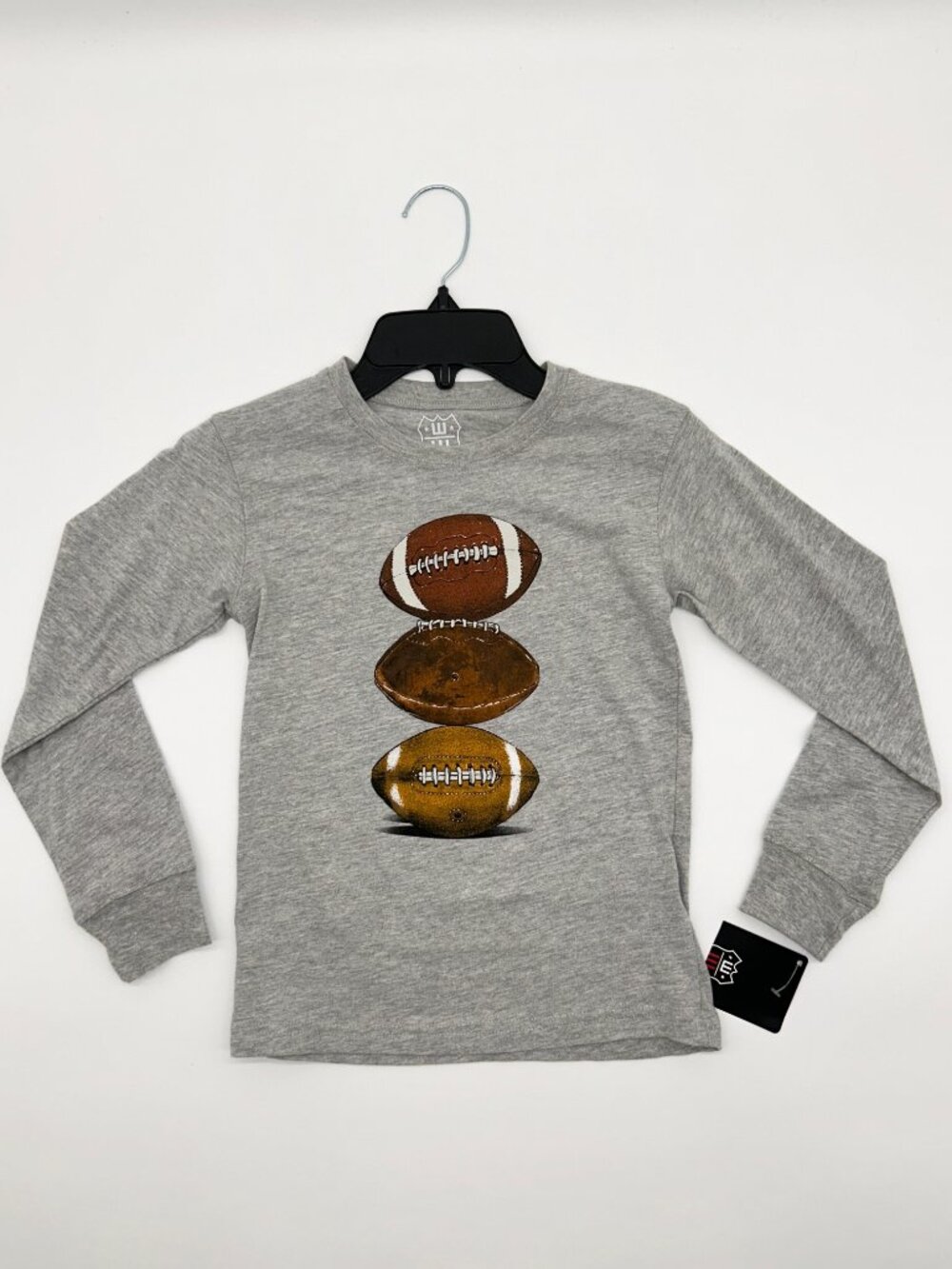 NWT Wes and Willy Boys Size 4 Football Themed Long Sleeve T-Shirt
